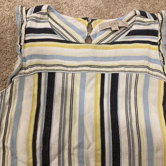 LOFT Women’s Rayon Striped Sleeveless Top Blouse Sz. S - Picture 7 of 7